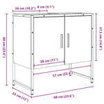 Servantskap Gammelt Tre 60X33X60 Cm Konstruert Tre