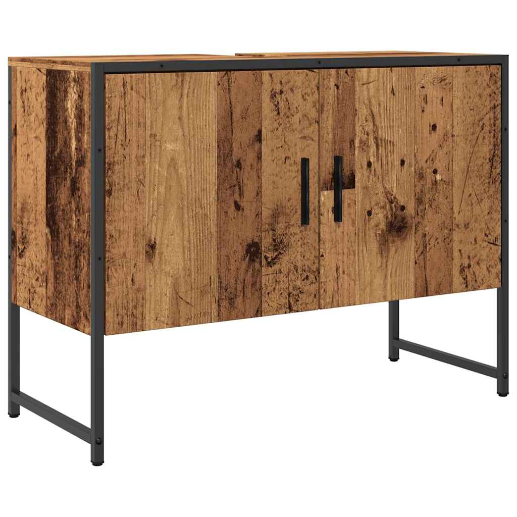 Baderomsvaskskap Gammelt Tre 80X33X60 Cm Konstruert Tre