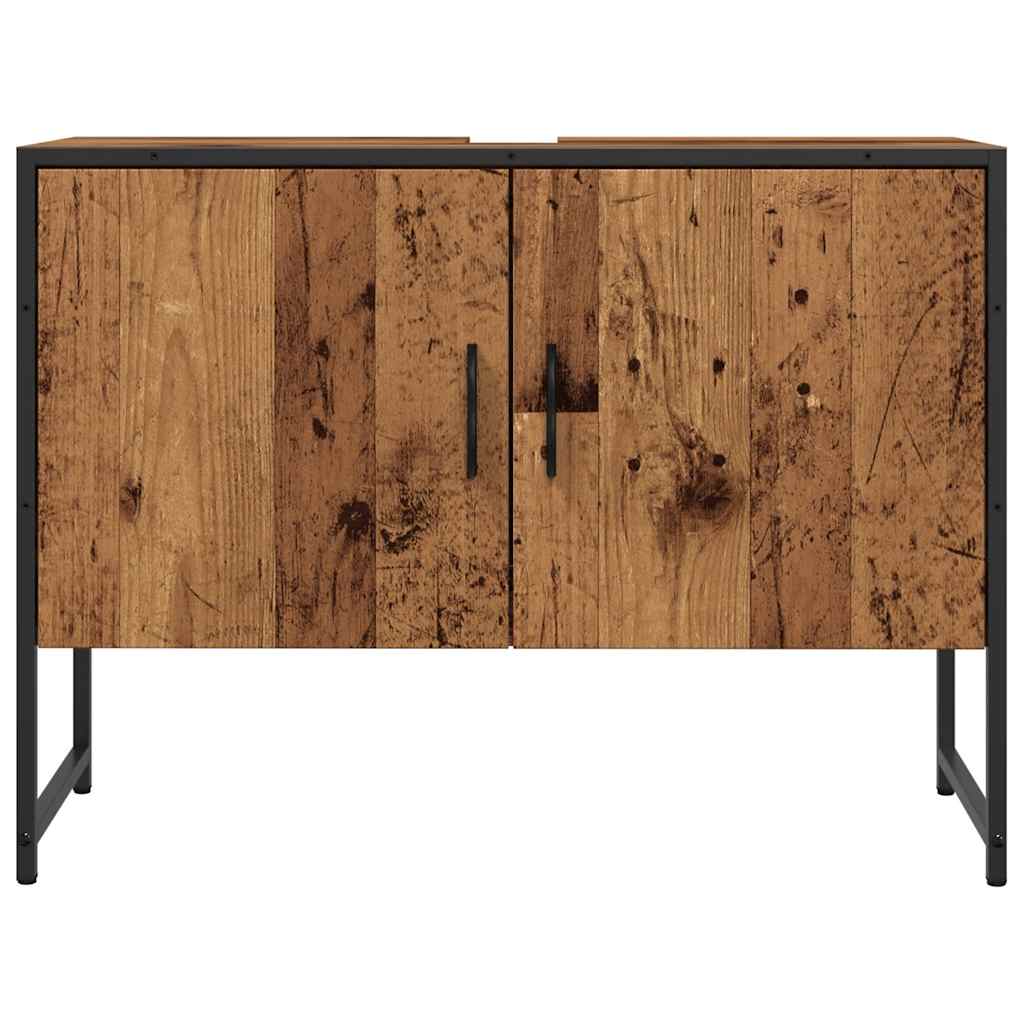 Baderomsvaskskap Gammelt Tre 80X33X60 Cm Konstruert Tre