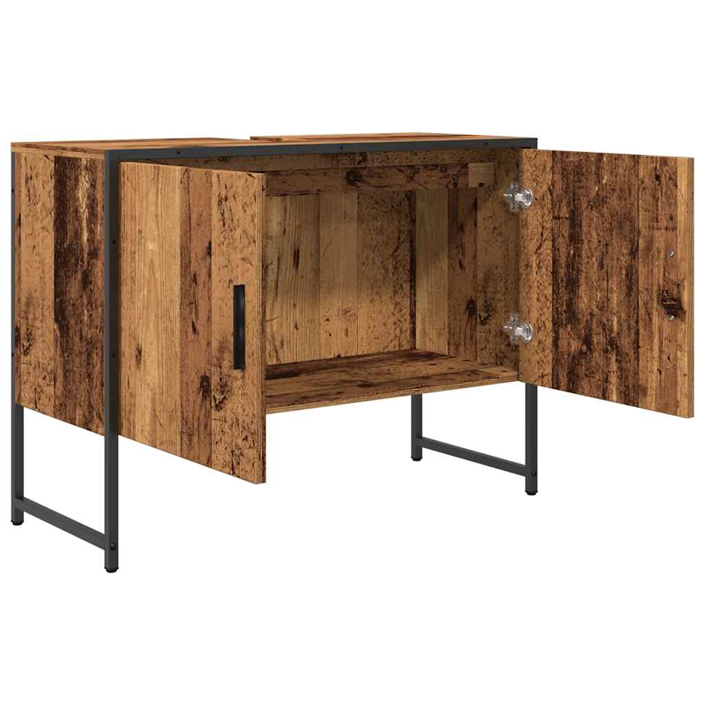 Baderomsvaskskap Gammelt Tre 80X33X60 Cm Konstruert Tre