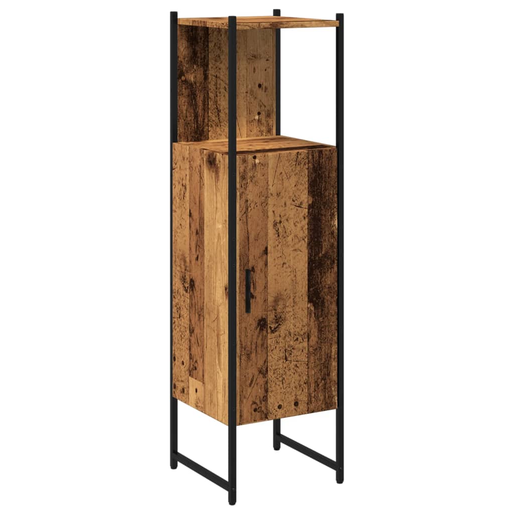 Baderomsskap Gammelt Tre 33X33X120,5 Cm Konstruert Tre