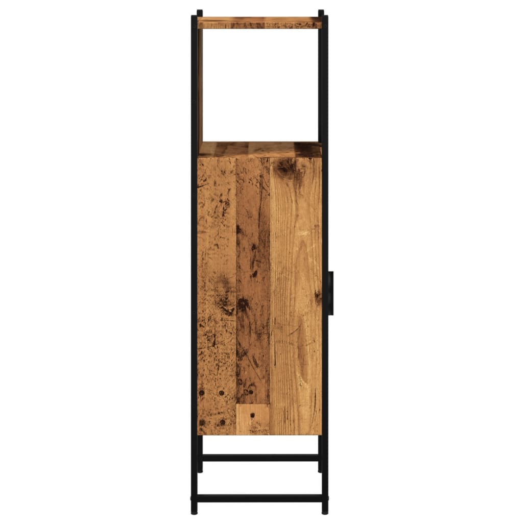 Baderomsskap Gammelt Tre 33X33X120,5 Cm Konstruert Tre
