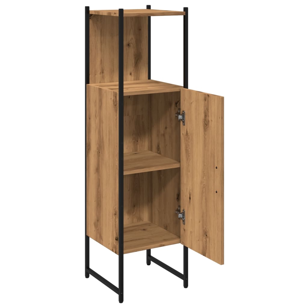 Baderomsskap Artisan Eik 33X33X120,5 Cm Konstruert Tre