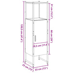 Baderomsskap Artisan Eik 33X33X120,5 Cm Konstruert Tre