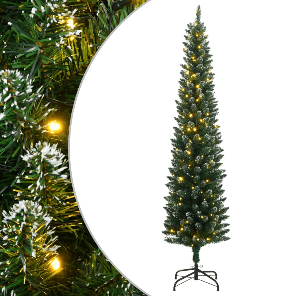 Kunstig Slankt Juletre 300 Led 210 Cm