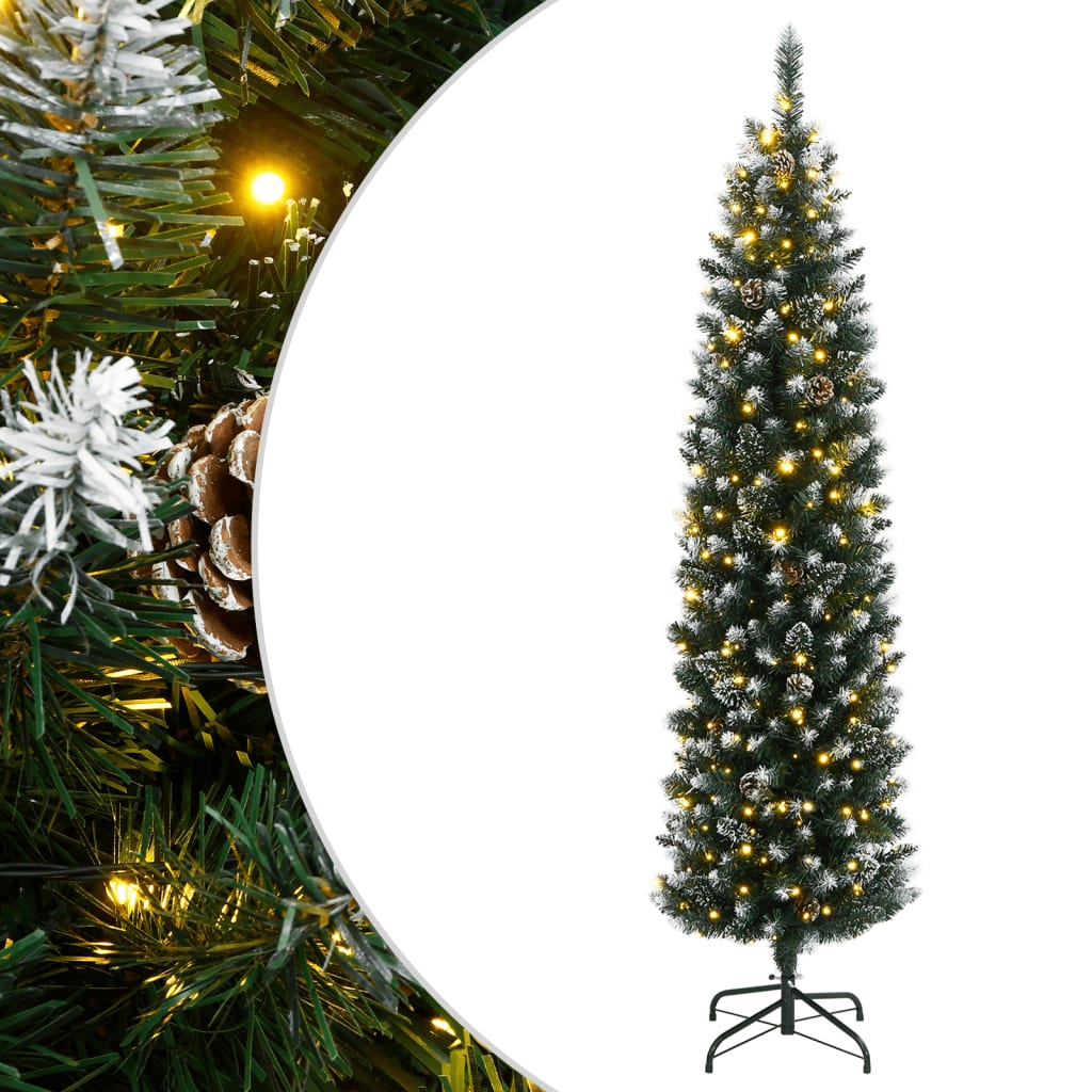 Kunstig Slankt Juletre 300 Led 210 Cm