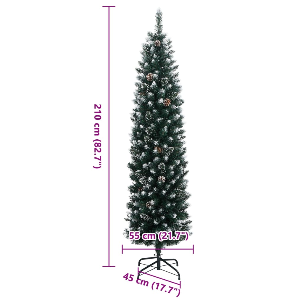 Kunstig Slankt Juletre 300 Led 210 Cm