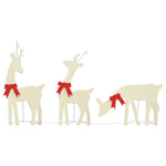 Julepynt Reinsdyr 3 Stk 90 Led Varmhvit