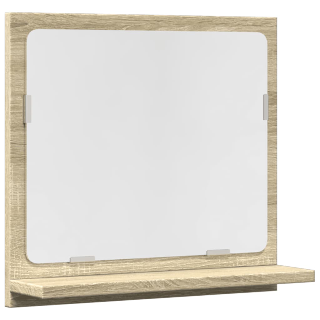 Baderomshylle Med Speil Sonoma Eik 40X11X37 Cm Konstruert Tre