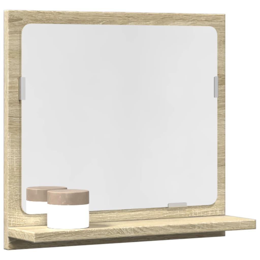 Baderomshylle Med Speil Sonoma Eik 40X11X37 Cm Konstruert Tre