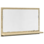 Baderomshylle Med Speil Sonoma Eik 60X11X37 Cm Konstruert Tre