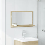 Baderomshylle Med Speil Sonoma Eik 60X11X37 Cm Konstruert Tre