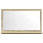 Baderomshylle Med Speil Sonoma Eik 60X11X37 Cm Konstruert Tre
