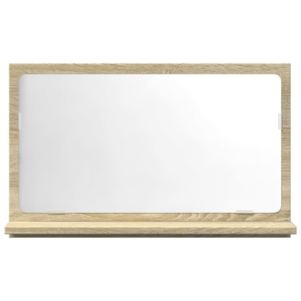 Baderomshylle Med Speil Sonoma Eik 60X11X37 Cm Konstruert Tre