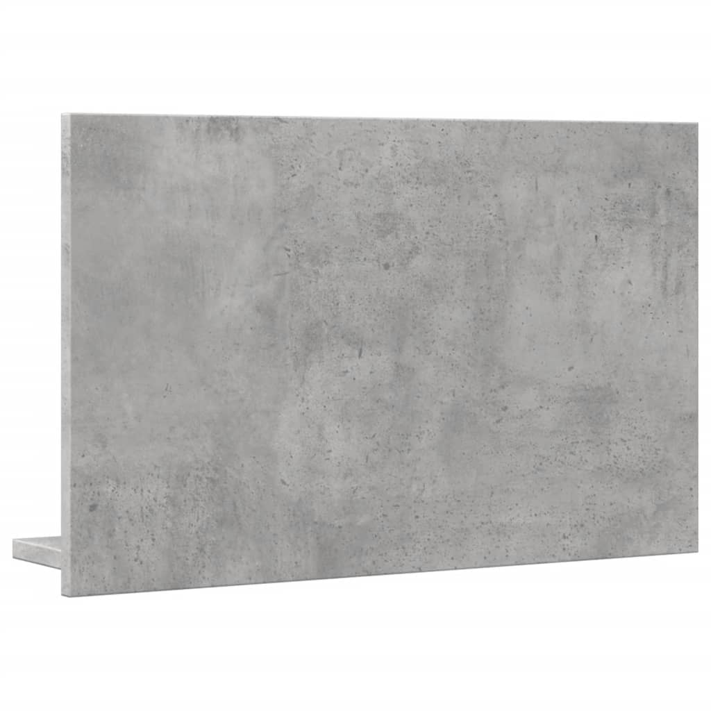 Baderomshylle Med Speil Betonggrå 60X11X37 Cm Konstruert Tre