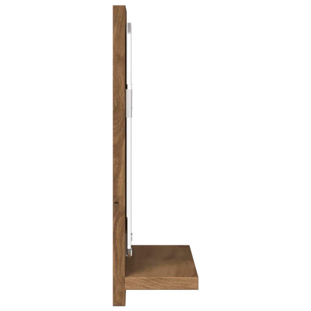 Baderomshylle Med Speil Artisan Eik 60X11X37 Cm Konstruert Tre