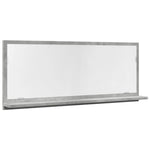 Baderomshylle Med Speil Betonggrå 90X11X37 Cm Konstruert Tre