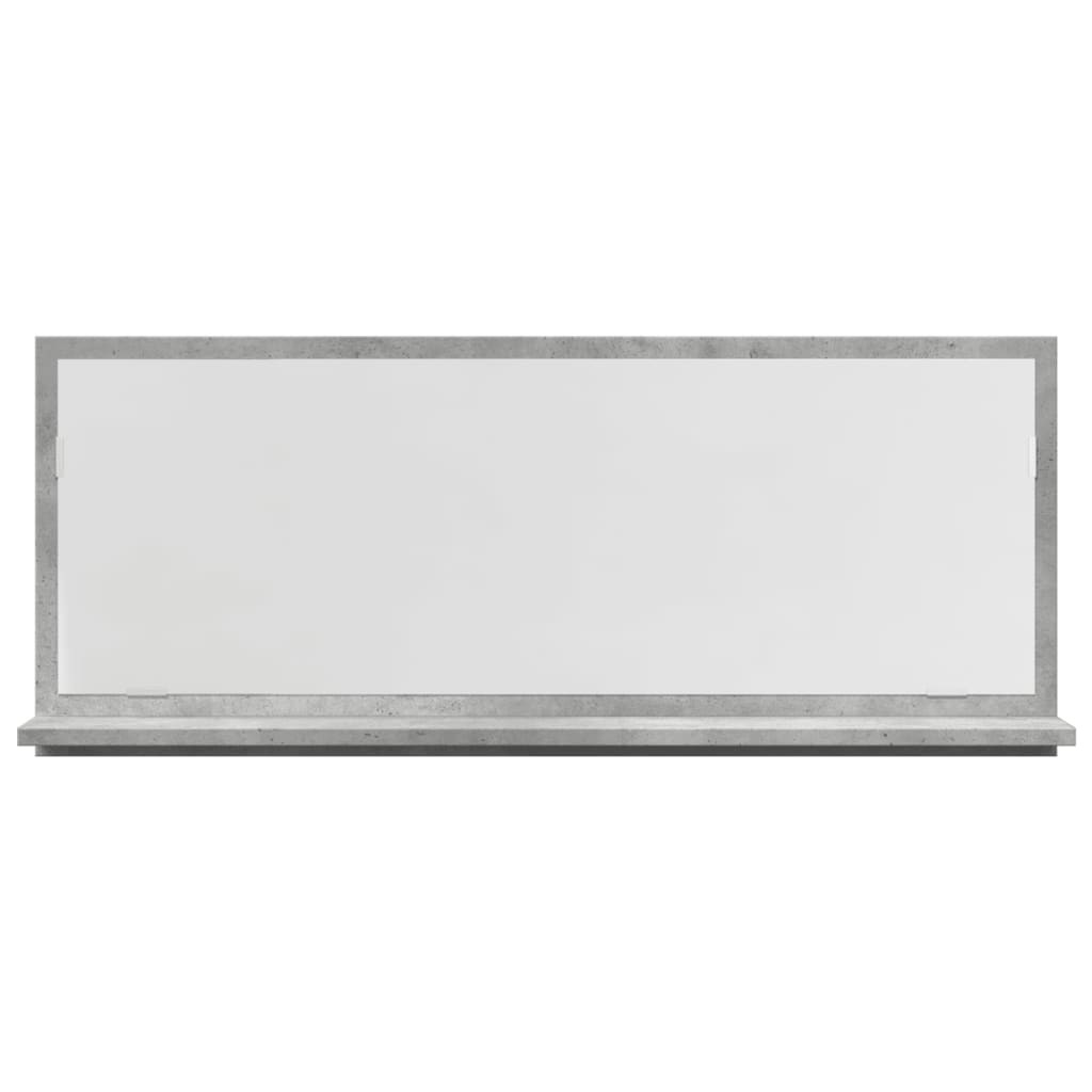Baderomshylle Med Speil Betonggrå 90X11X37 Cm Konstruert Tre
