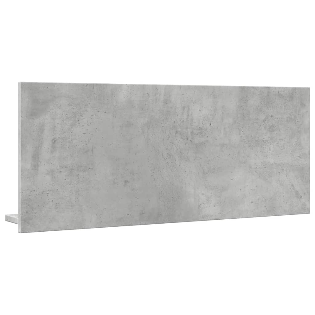 Baderomshylle Med Speil Betonggrå 90X11X37 Cm Konstruert Tre