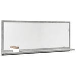 Baderomshylle Med Speil Betonggrå 90X11X37 Cm Konstruert Tre