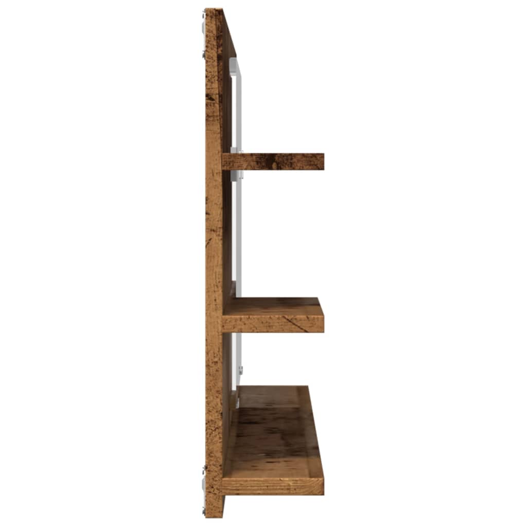 Baderomshylle Med Speil Gammelt Tre 90X11X45 Cm Konstruert Tre