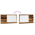 Baderomshylle Med Speil Gammelt Tre 90X11X45 Cm Konstruert Tre