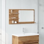 Baderomshylle Med Speil Artisan Eik 90X11X45 Cm Konstruert Tre