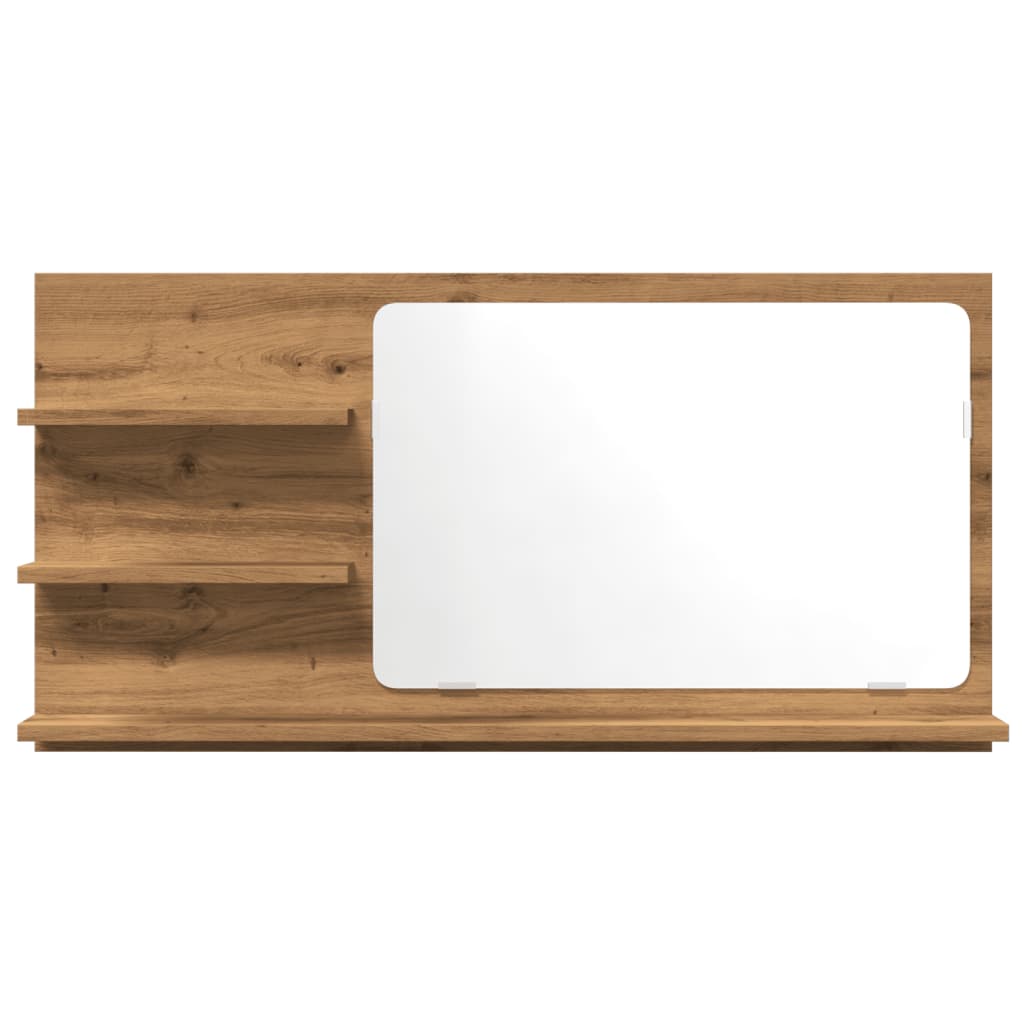 Baderomshylle Med Speil Artisan Eik 90X11X45 Cm Konstruert Tre