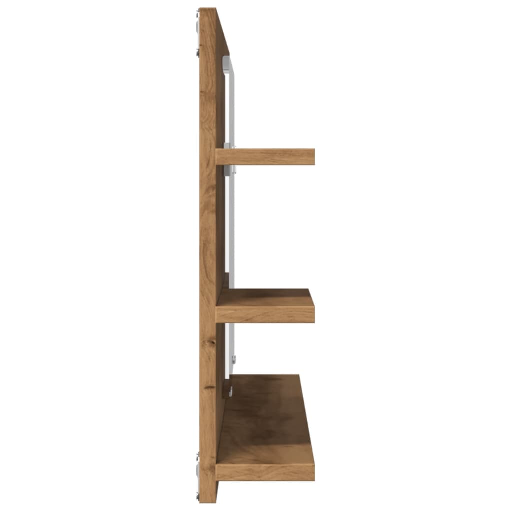 Baderomshylle Med Speil Artisan Eik 90X11X45 Cm Konstruert Tre