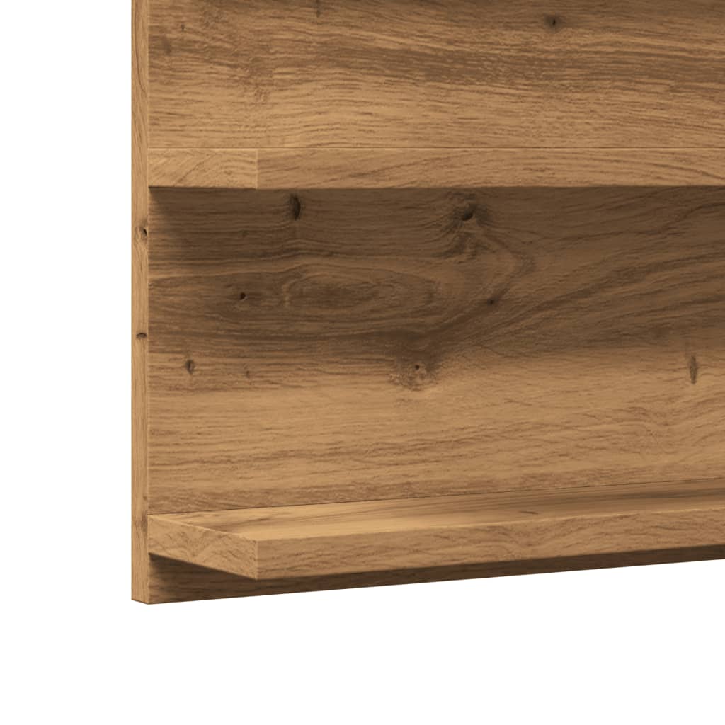 Baderomshylle Med Speil Artisan Eik 90X11X45 Cm Konstruert Tre