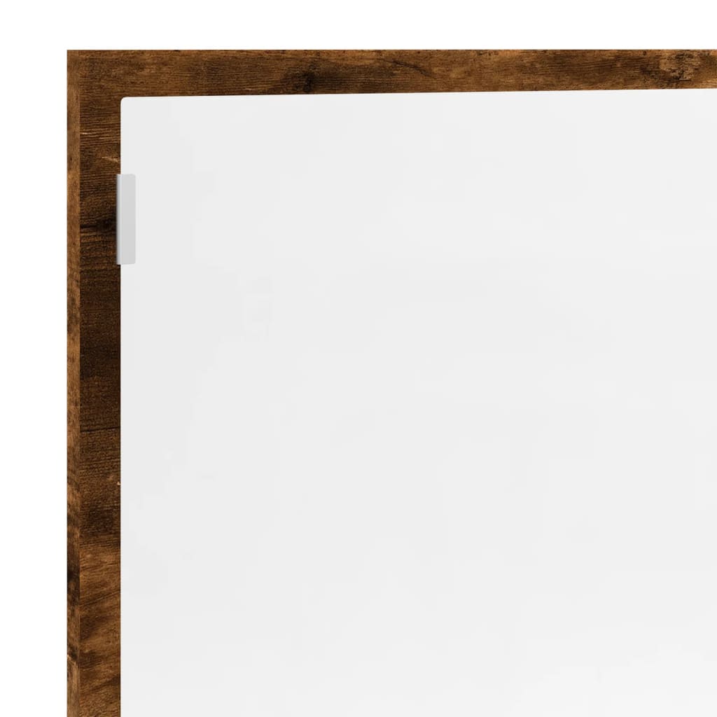 Baderomsspeil Med Led Røkt Eik 100X8,5X37 Cm Konstruert Tre