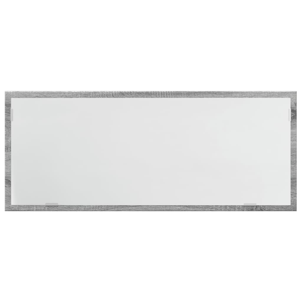 Baderomsspeil Med Led Grå Sonoma 100X8,5X37 Cm Konstruert Tre