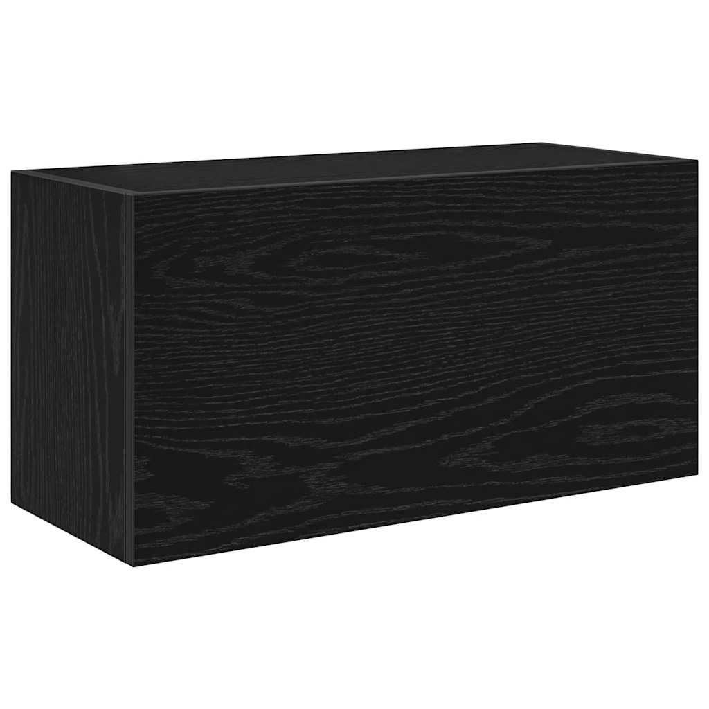 Veggskap Til Baderom Svart 60X25X30 Cm Konstruert Tre