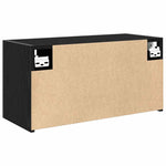 Veggskap Til Baderom Svart 60X25X30 Cm Konstruert Tre