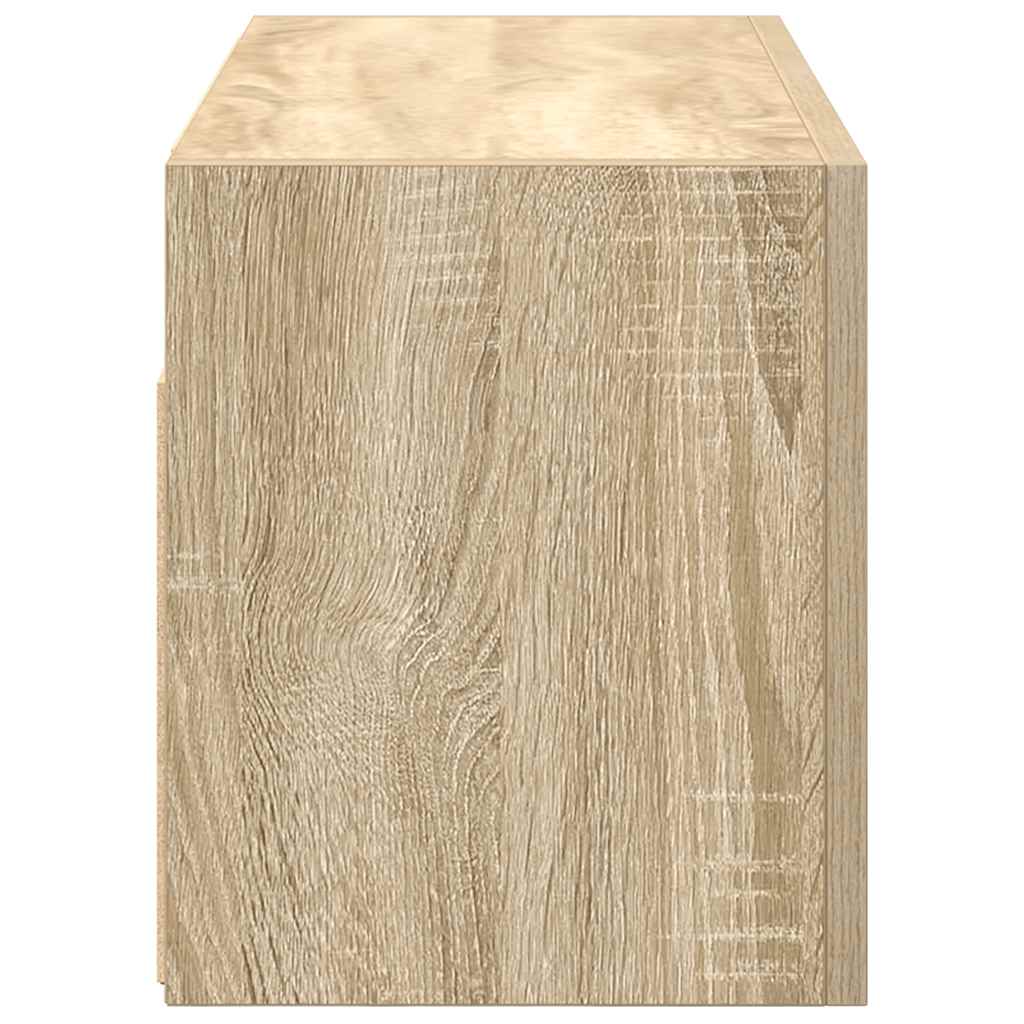 Veggskap Til Baderom Sonoma Eik 60X25X30 Cm Konstruert Tre