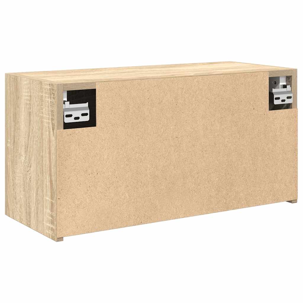Veggskap Til Baderom Sonoma Eik 60X25X30 Cm Konstruert Tre