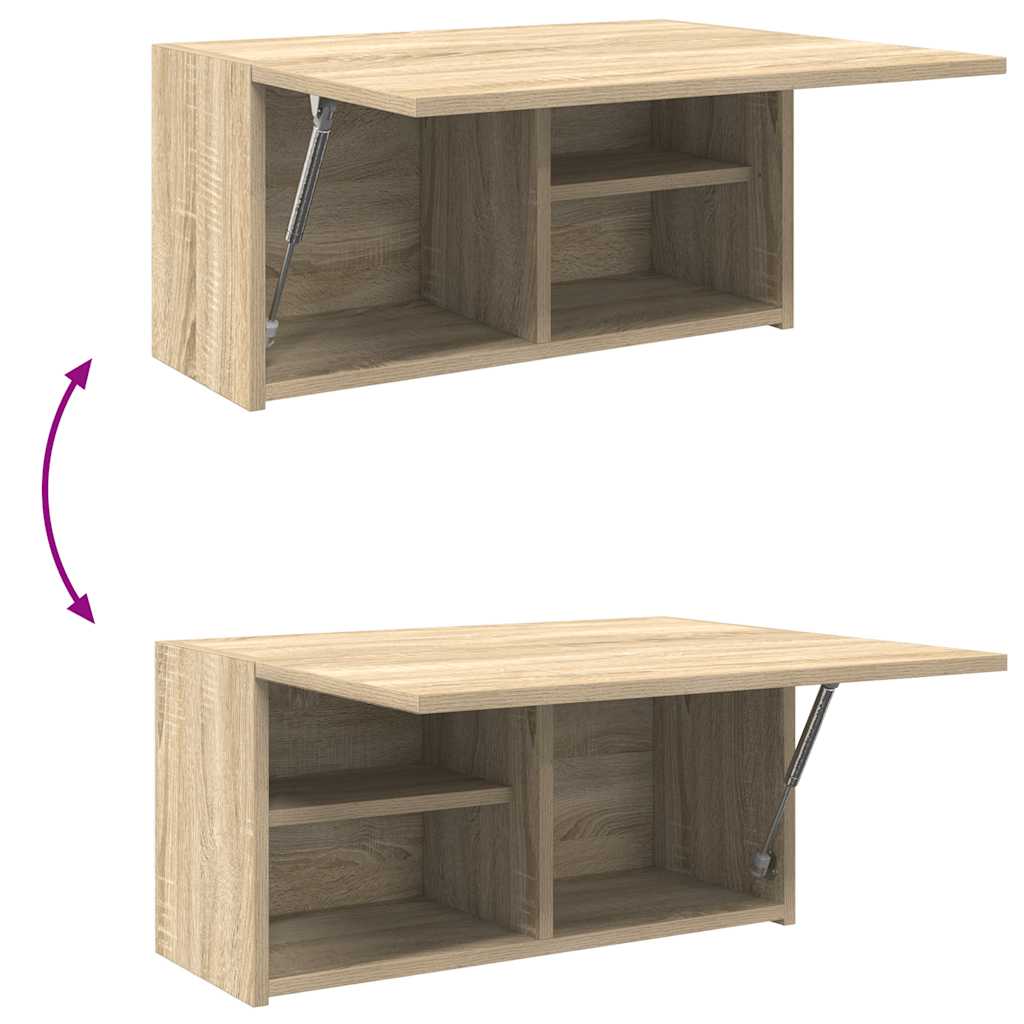 Veggskap Til Baderom Sonoma Eik 60X25X30 Cm Konstruert Tre