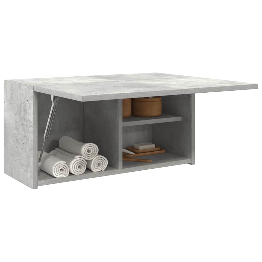 Veggskap Til Baderom Betonggrå 60X25X30 Cm Konstruert Tre