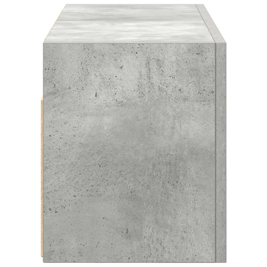 Veggskap Til Baderom Betonggrå 60X25X30 Cm Konstruert Tre