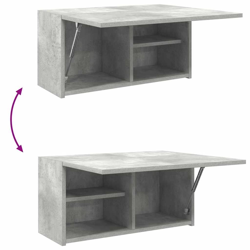 Veggskap Til Baderom Betonggrå 60X25X30 Cm Konstruert Tre