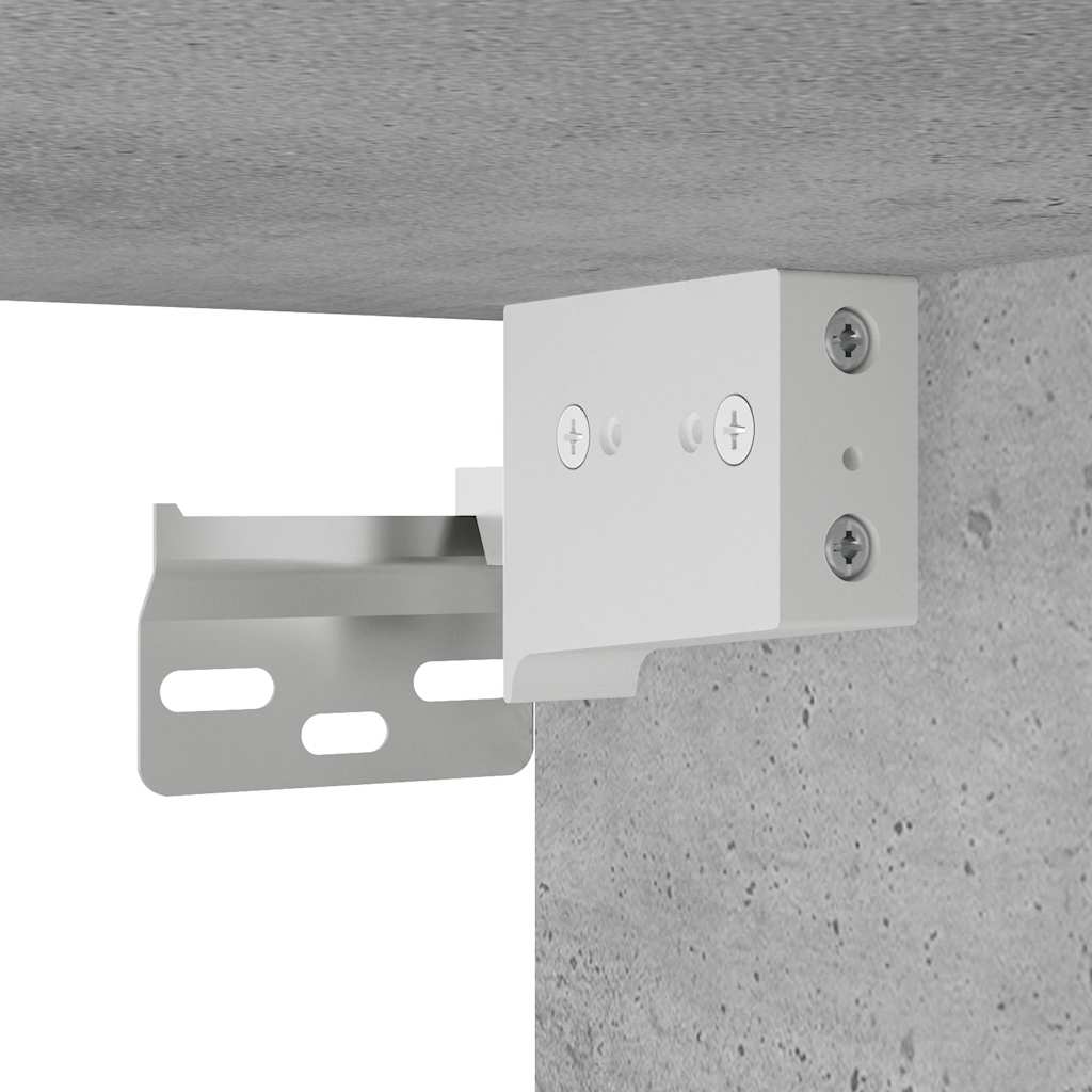Veggskap Til Baderom Betonggrå 60X25X30 Cm Konstruert Tre