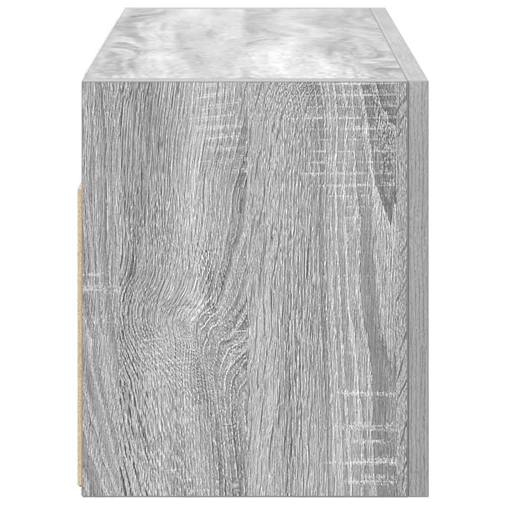 Veggskap Til Baderom Grå Sonoma 60X25X30 Cm Konstruert Tre