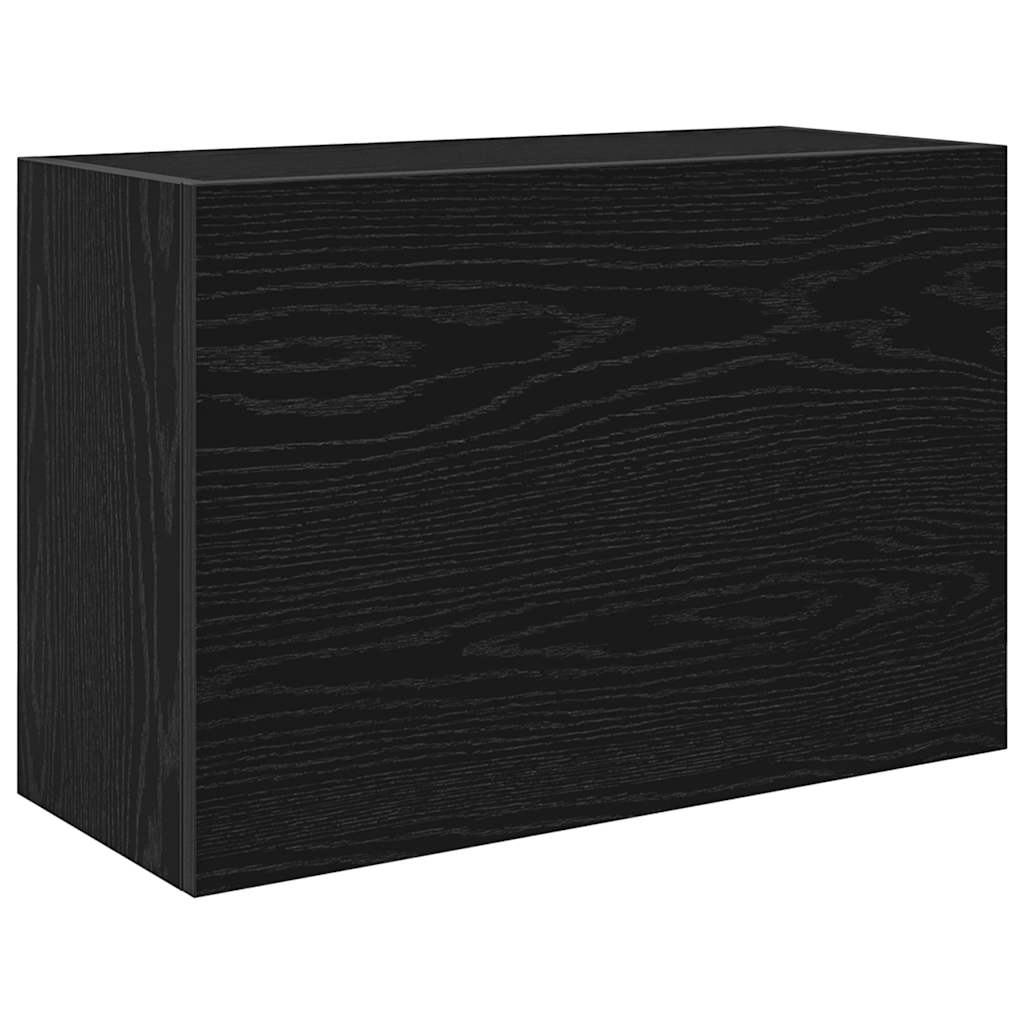 Veggskap Til Baderom Svart 60X25X40 Cm Konstruert Tre
