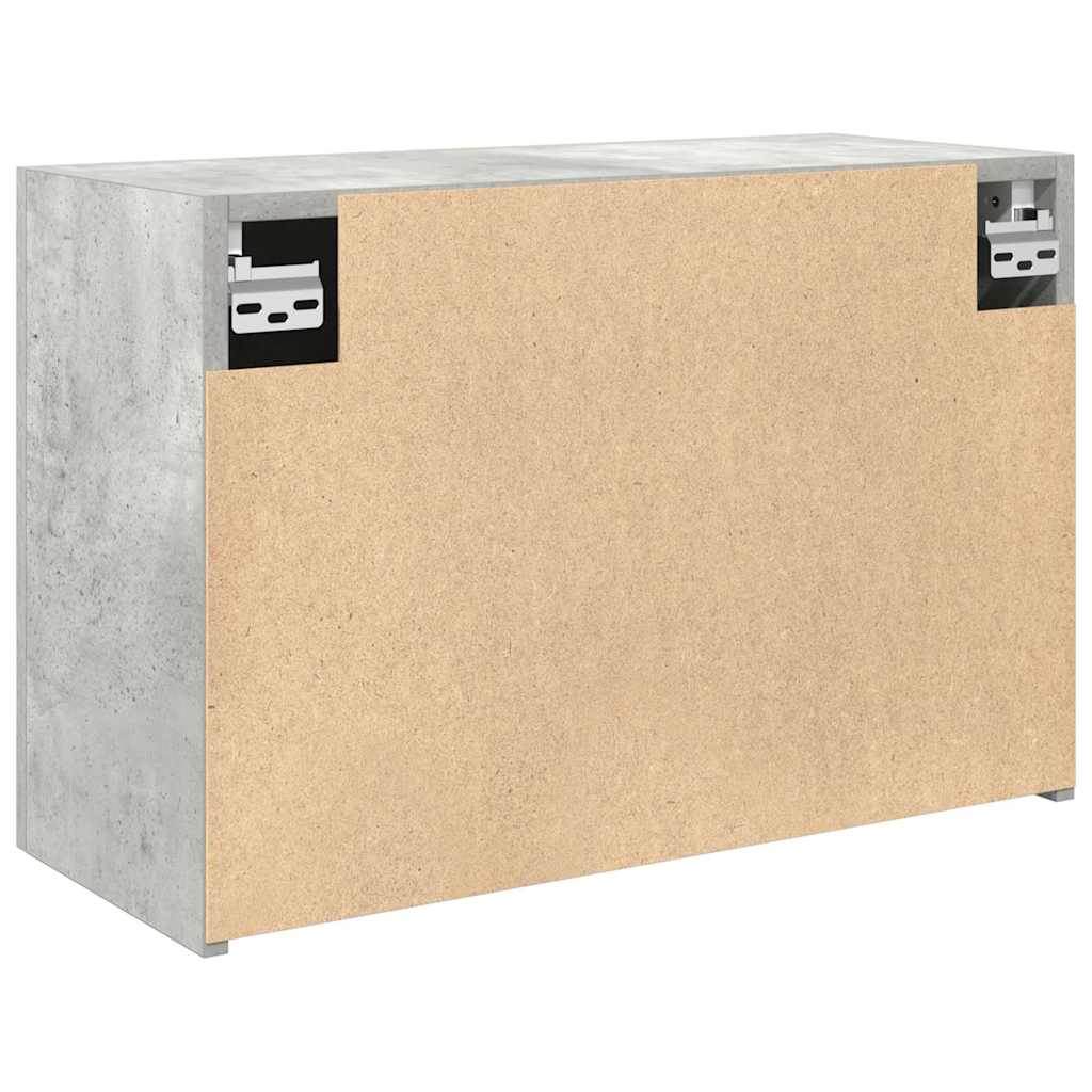 Veggskap Til Baderom Betonggrå 60X25X40 Cm Konstruert Tre