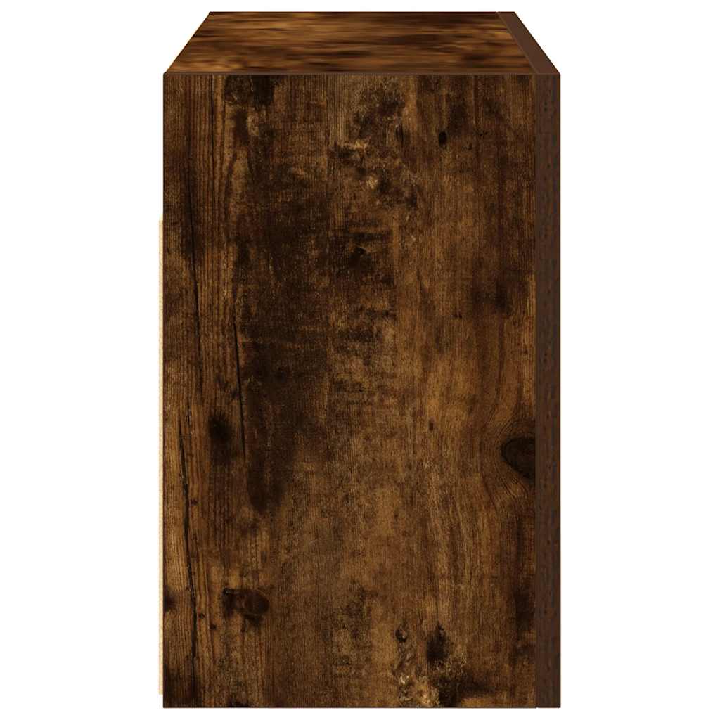 Veggskap Til Baderom Røkt Eik 60X25X40 Cm Konstruert Tre