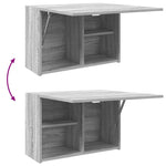 Veggskap Til Baderom Grå Sonoma 60X25X40 Cm Konstruert Tre