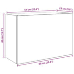 Veggskap Til Baderom Brun Eik 60X25X40 Cm Konstruert Tre