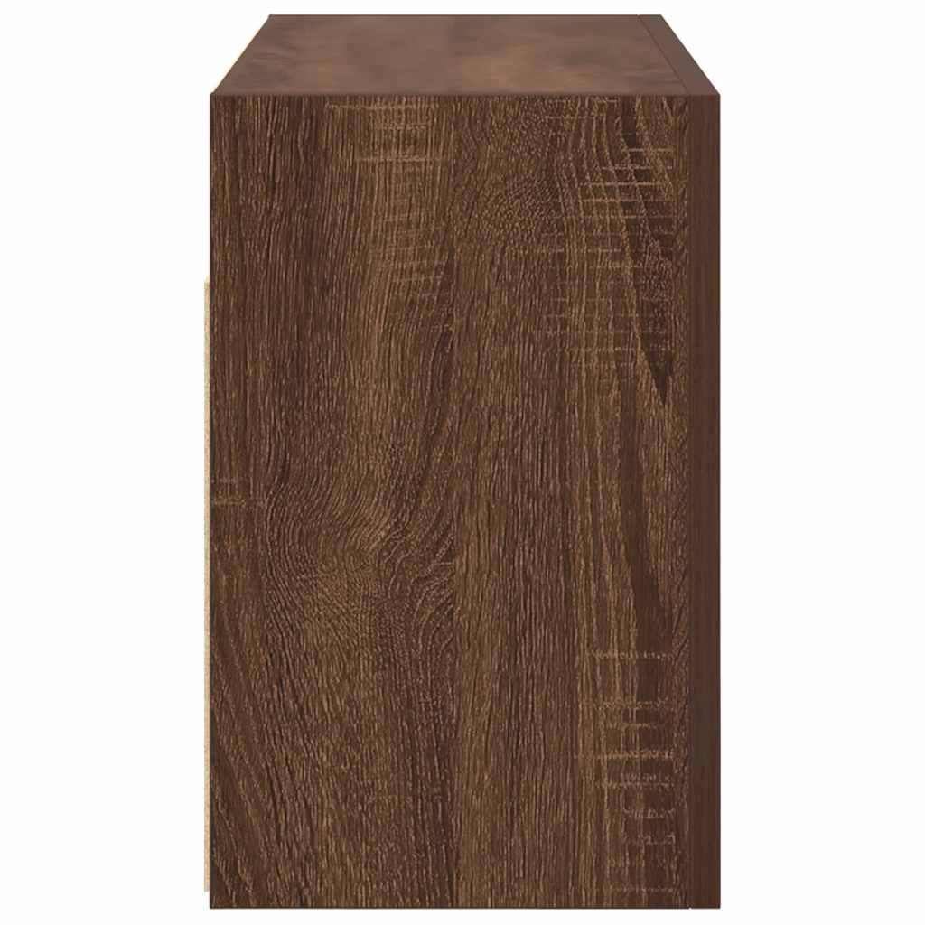 Veggskap Til Baderom Brun Eik 60X25X40 Cm Konstruert Tre