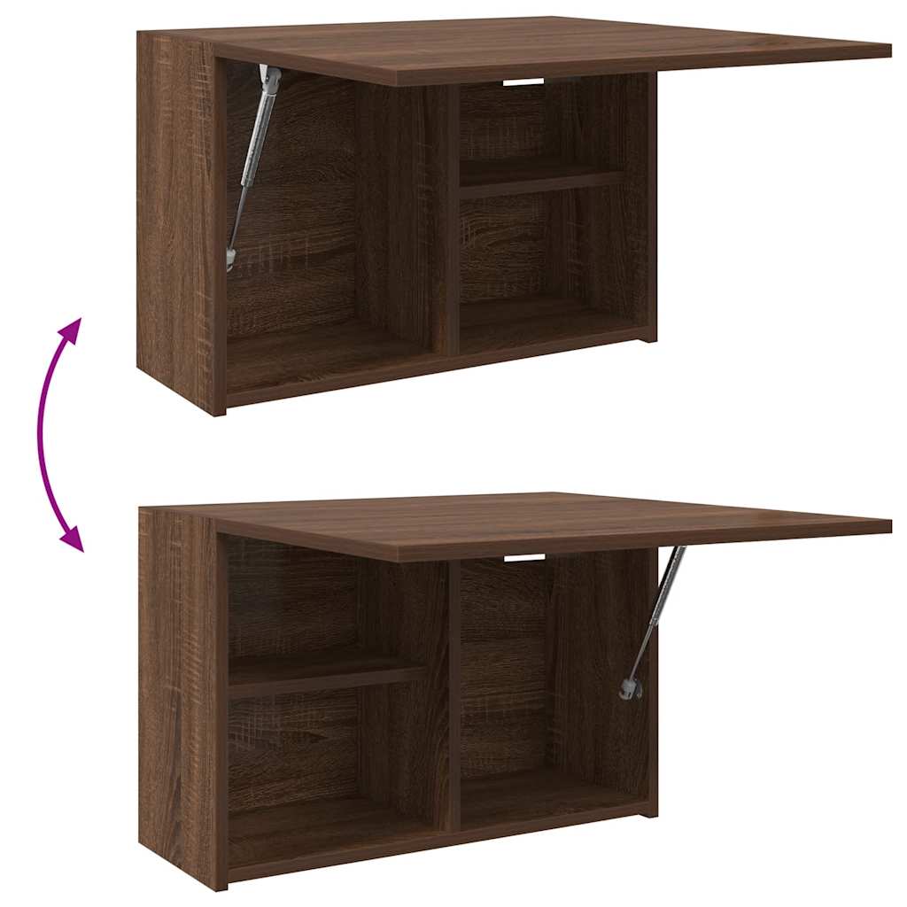 Veggskap Til Baderom Brun Eik 60X25X40 Cm Konstruert Tre