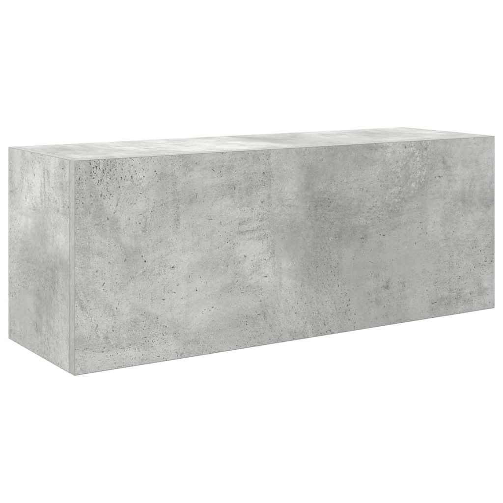 Veggskap Til Baderom Betonggrå 80X25X30 Cm Konstruert Tre